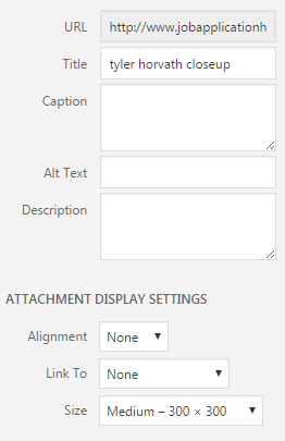 image settings