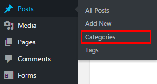 wordpress categories tab