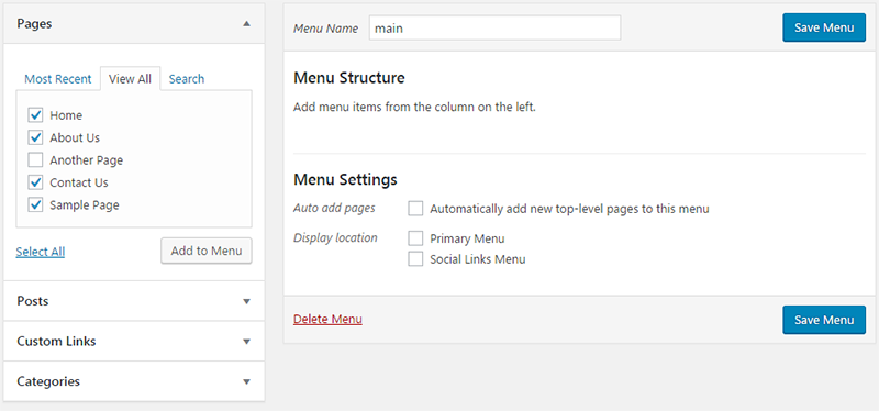 add links to menu wordpress