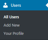 wordpress users menu