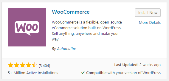 install woocommerce