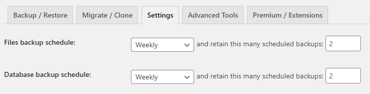 backup interval