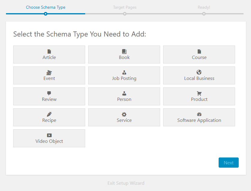 wpschema pro choose schema