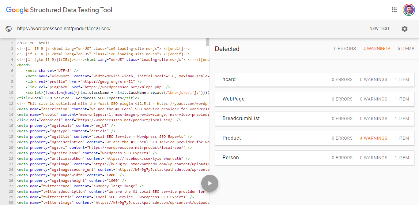 structured data testing tool