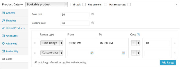 bookings settings