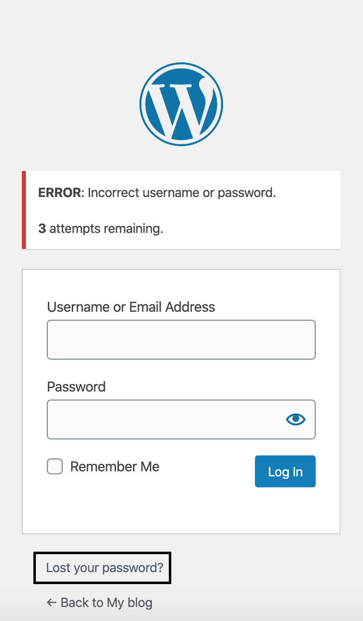 wordpress update password