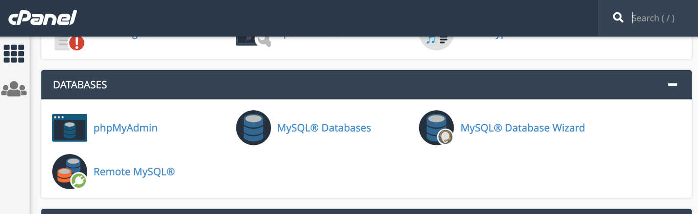 cpanel mysql settings