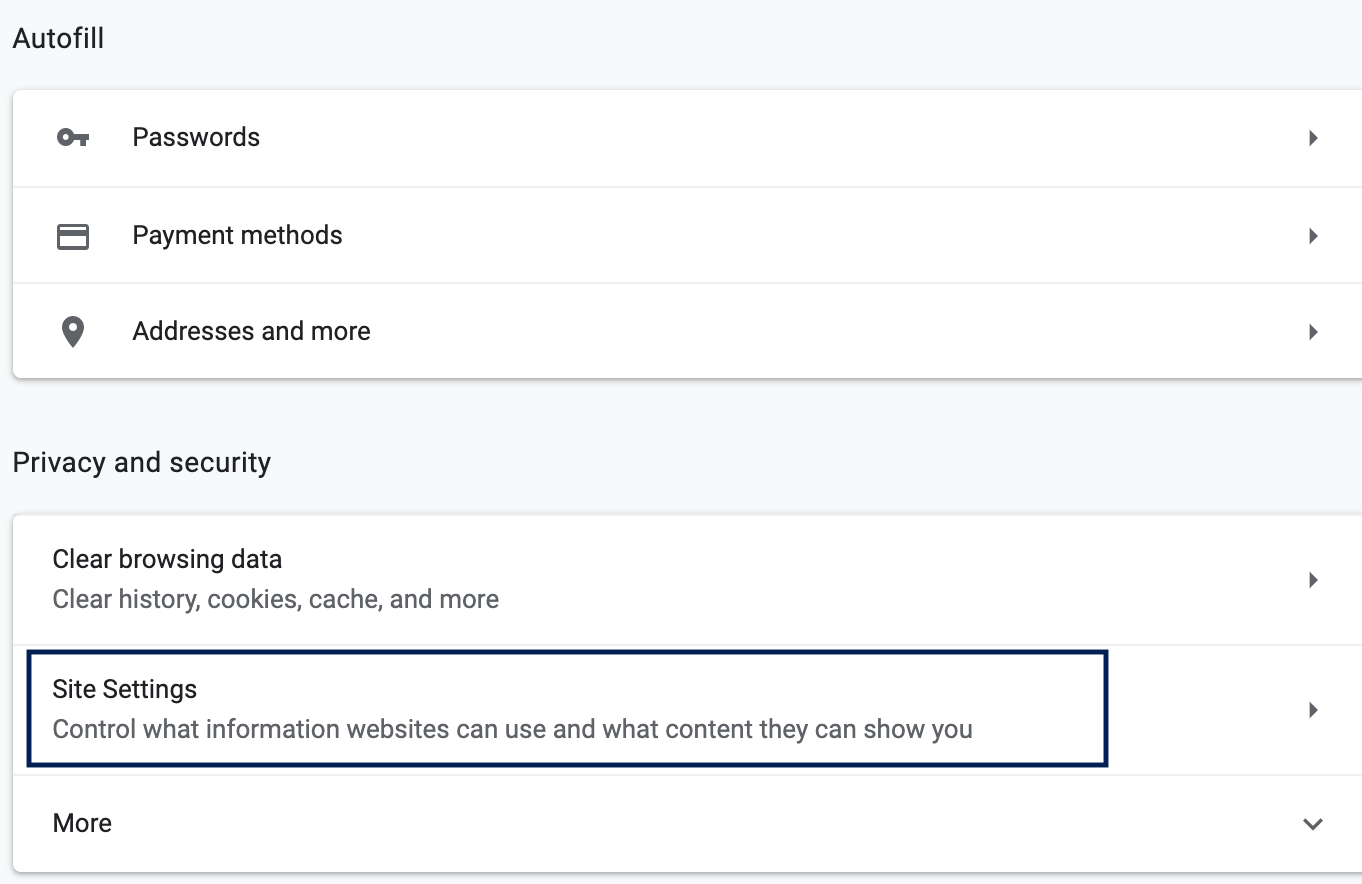 google privacy settings