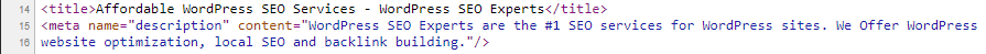 wordpress seo experts meta tags