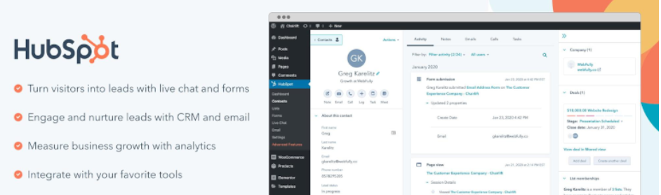 hubspot wordpress plugin