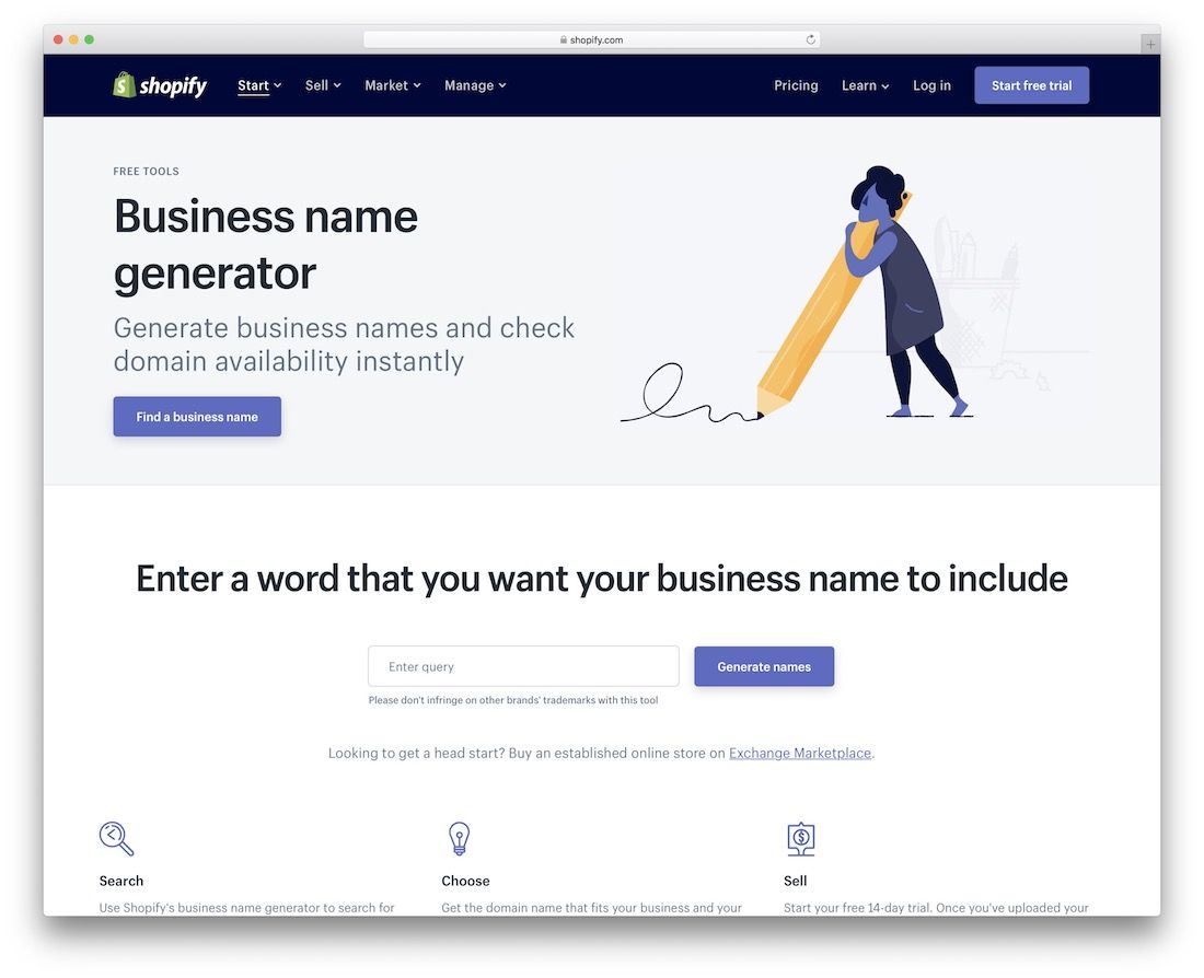 Shopify Генератор названий компаний