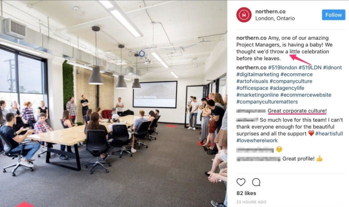 Пример вызова эмоционального отклика со страницы Northern.Co. в Instagram.