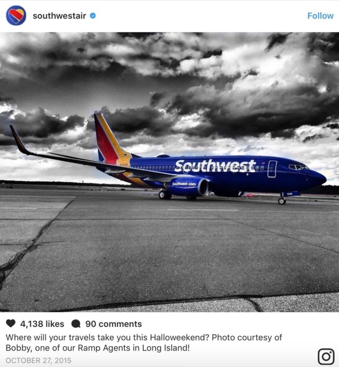 Пример пользовательской кампании от Southwest.