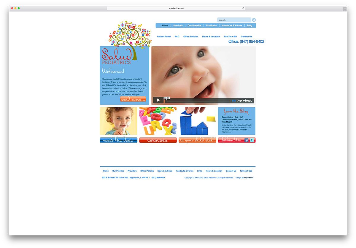 spediatrics-minimal-kids-squarespace-网站示例