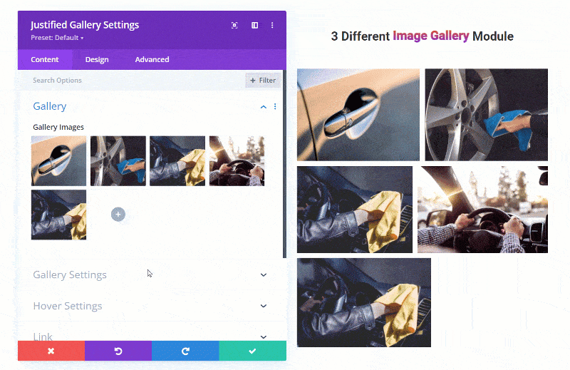 Divi Justified Image Gallery