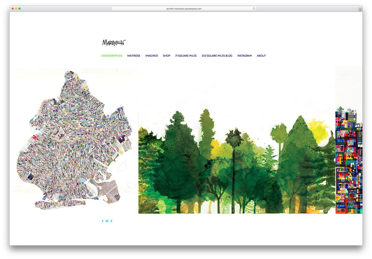 Дженнифер-Маравильяс-squarespace-сайт-пример