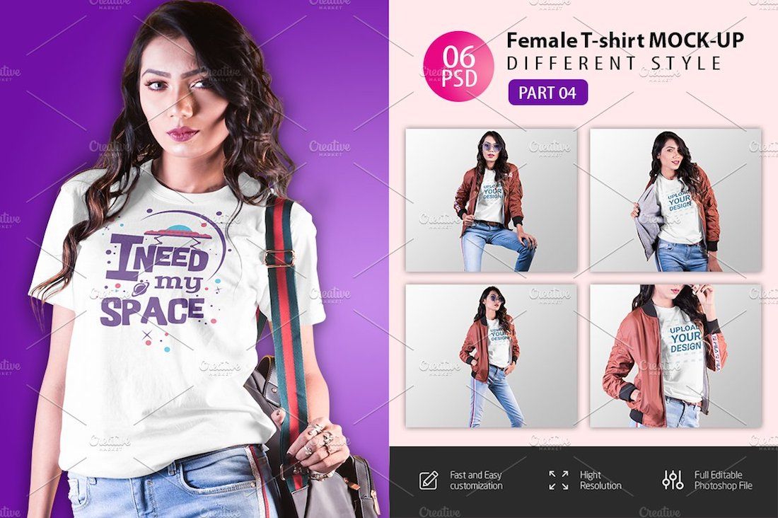 6 mockup kaos wanita