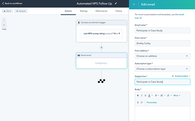 Пример автоматизации рабочего процесса обслуживания клиентов в HubSpot