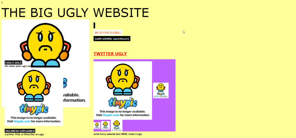 موقع Big Ugly Website تصميم سيء