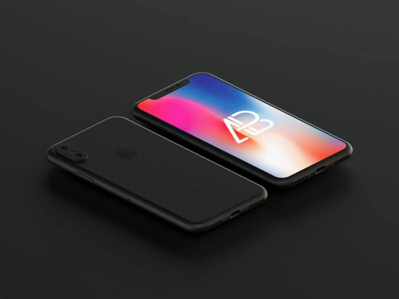 Плавающий матовый черный iPhone X