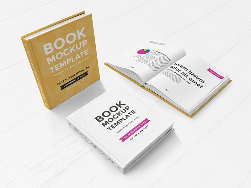 Set Mockup Buku Hardcover