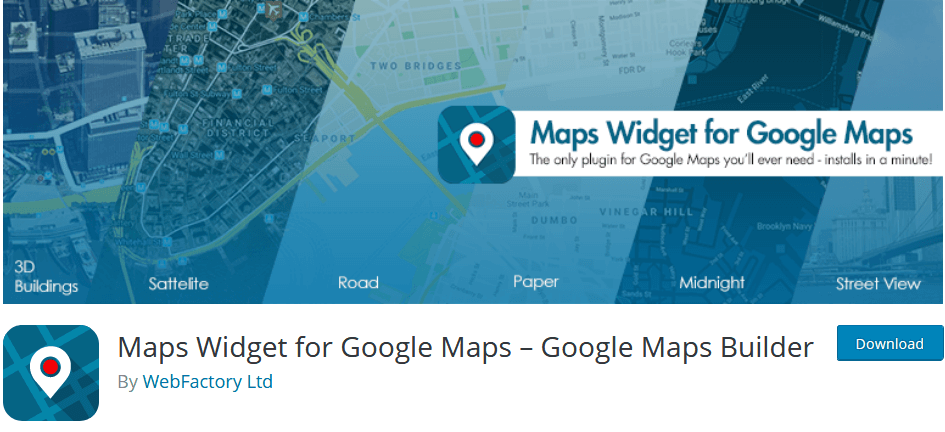 Widgets de mapa para o Google Maps