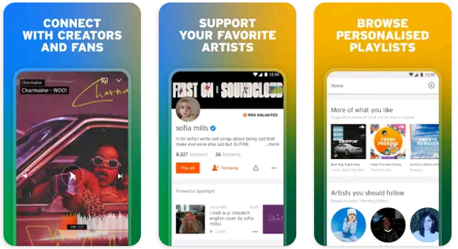 SoundCloup Cele mai bune aplicații gratuite de streaming de muzică pentru Android