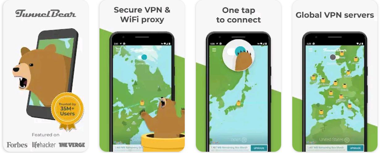 TunnelBear Лучшие бесплатные VPN-приложения для Android