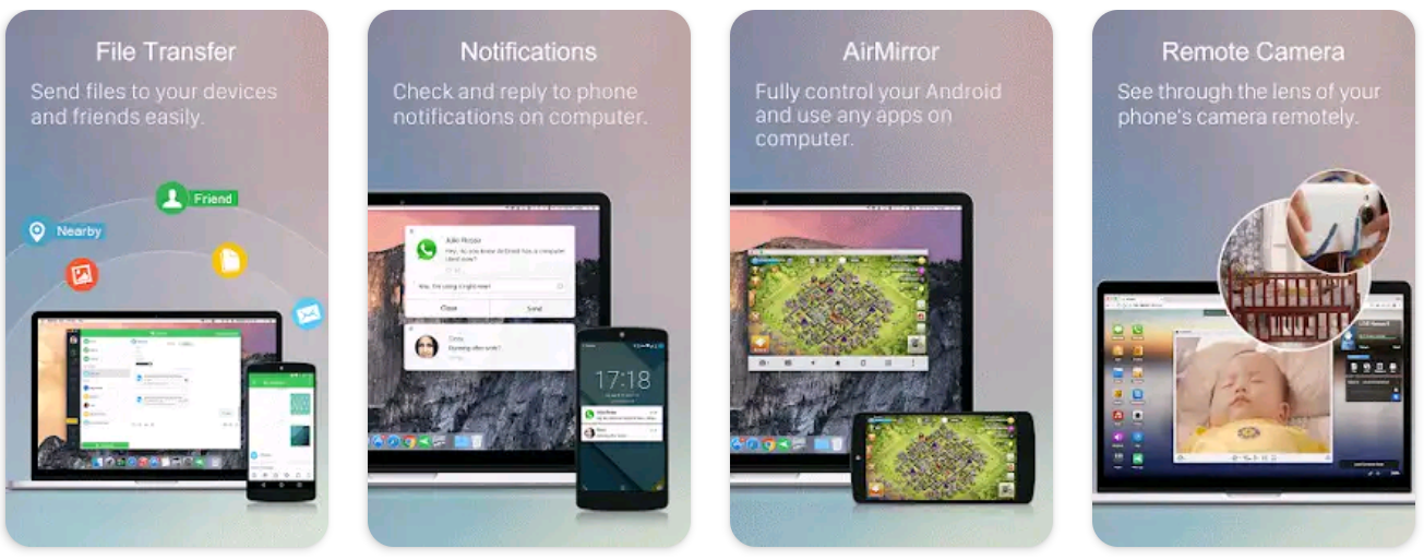 AirDroid การเข้าถึงระยะไกลและไฟล์