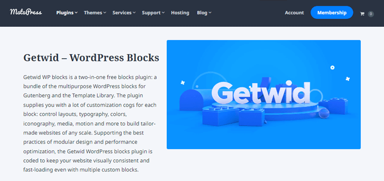 Getwid - أفضل البرنامج المساعد WordPress كتل الأكورديون