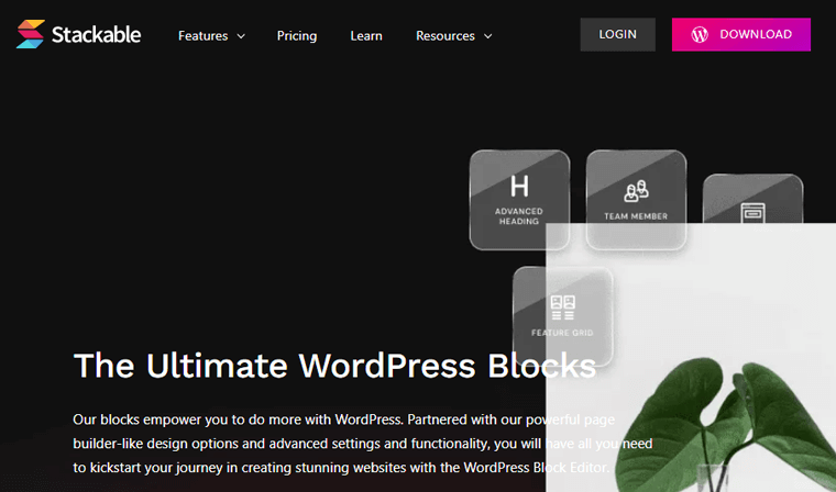 مكدس قوالب WordPress البرنامج المساعد