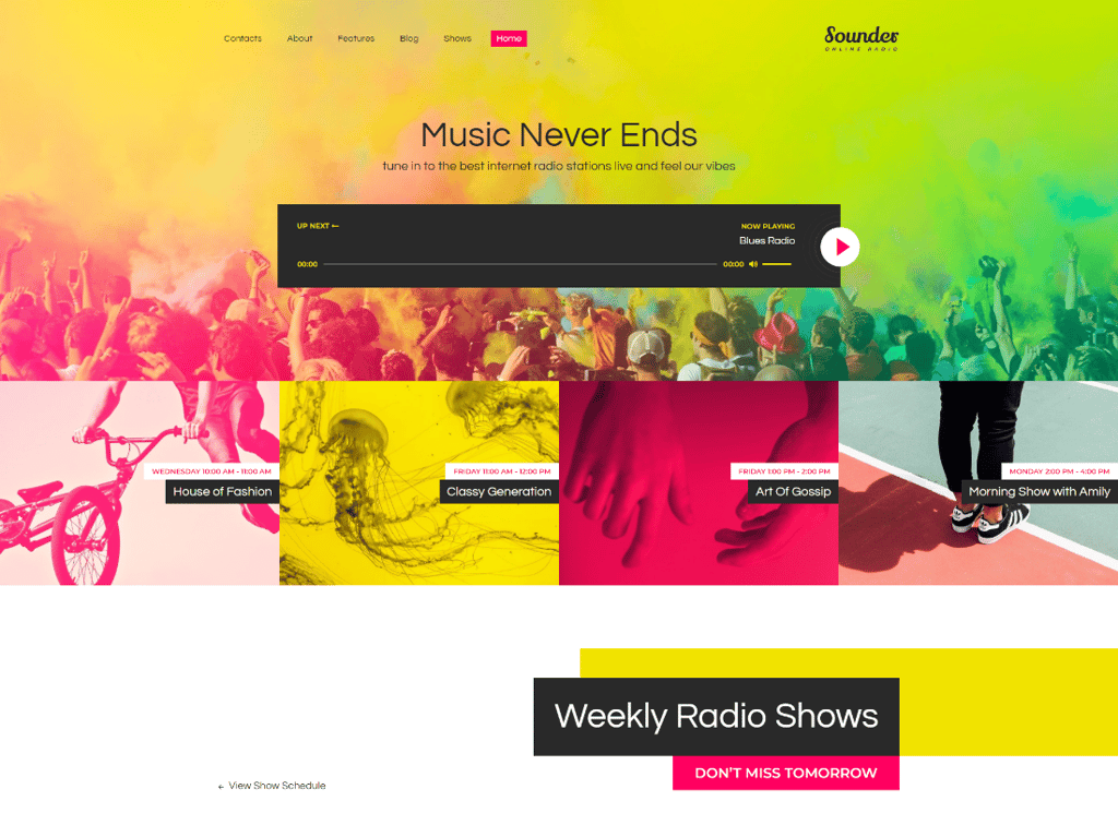 Sounder - Tema WordPress Stasiun Radio Internet Online + RTL