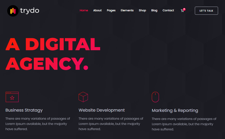 Trydo Digital Agency WordPress 主题