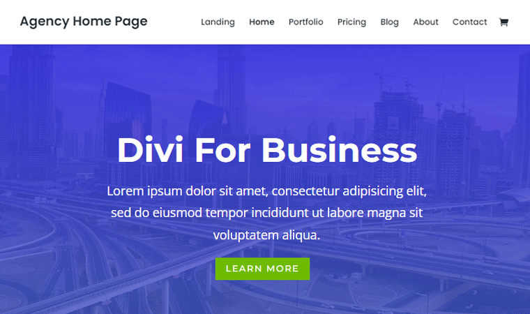 创意网站的 Divi 机构主题