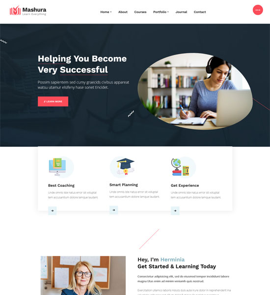 mashura online courses theme