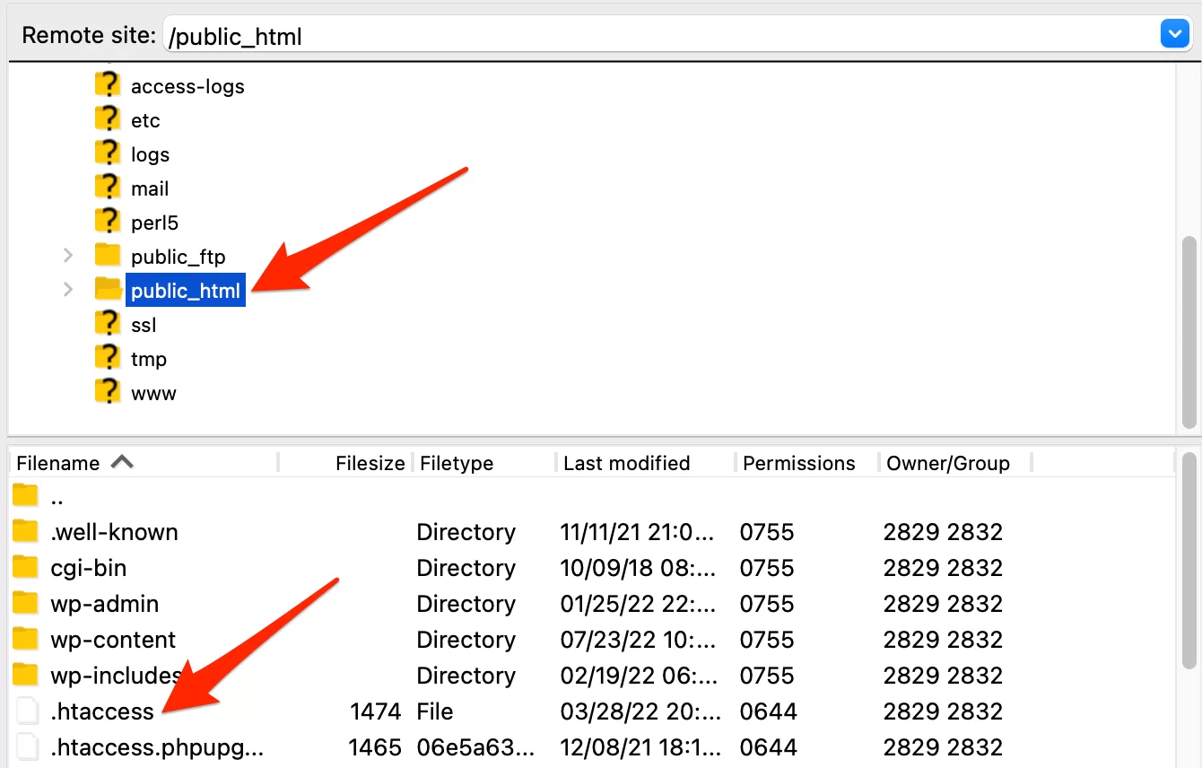 FTP 软件上的 .htaccess 文件。