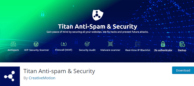 Plugin WordPress anti-spam et de sécurité Titan