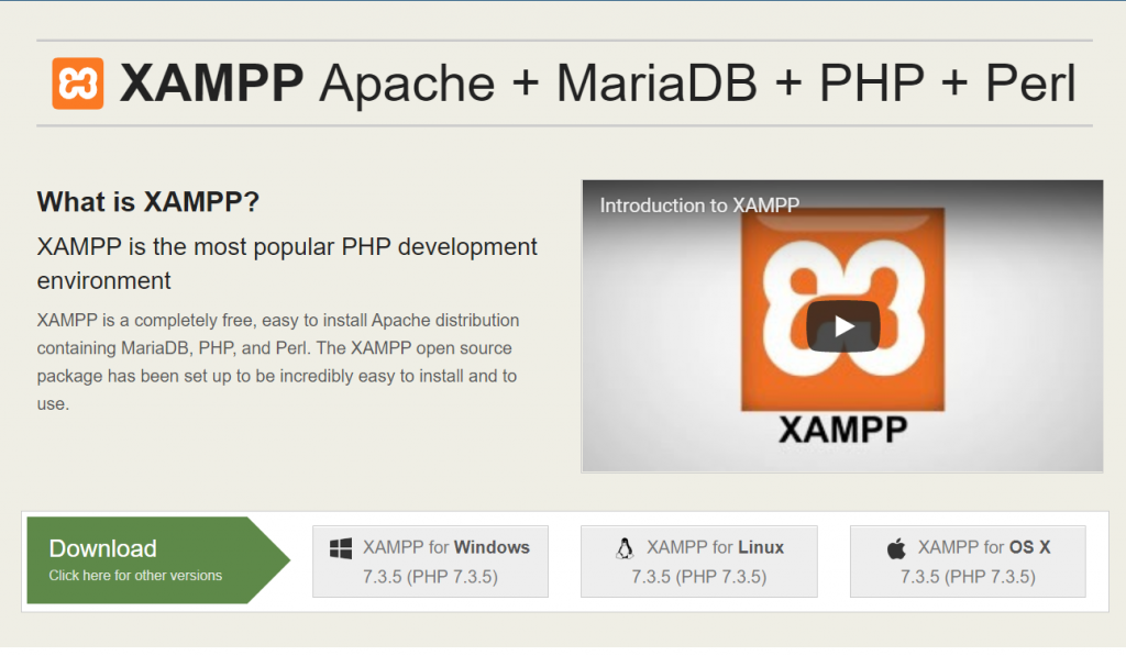 Download Xammp server