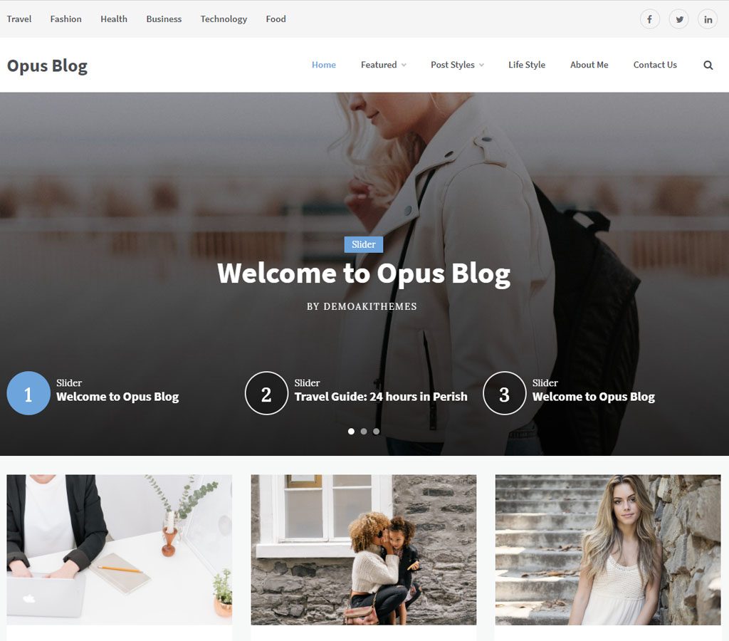 opus blog theme