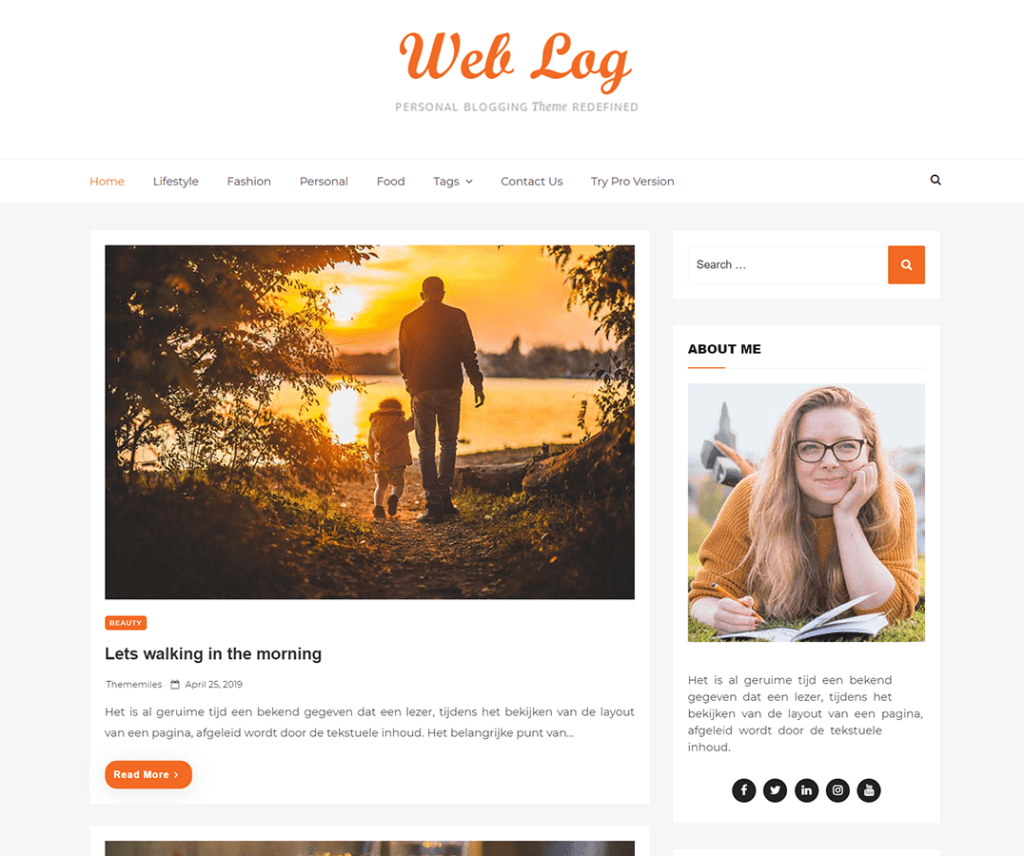 web log theme