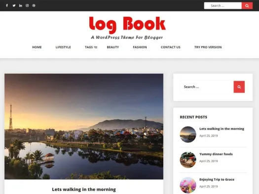 log book Fastest WordPress Theme