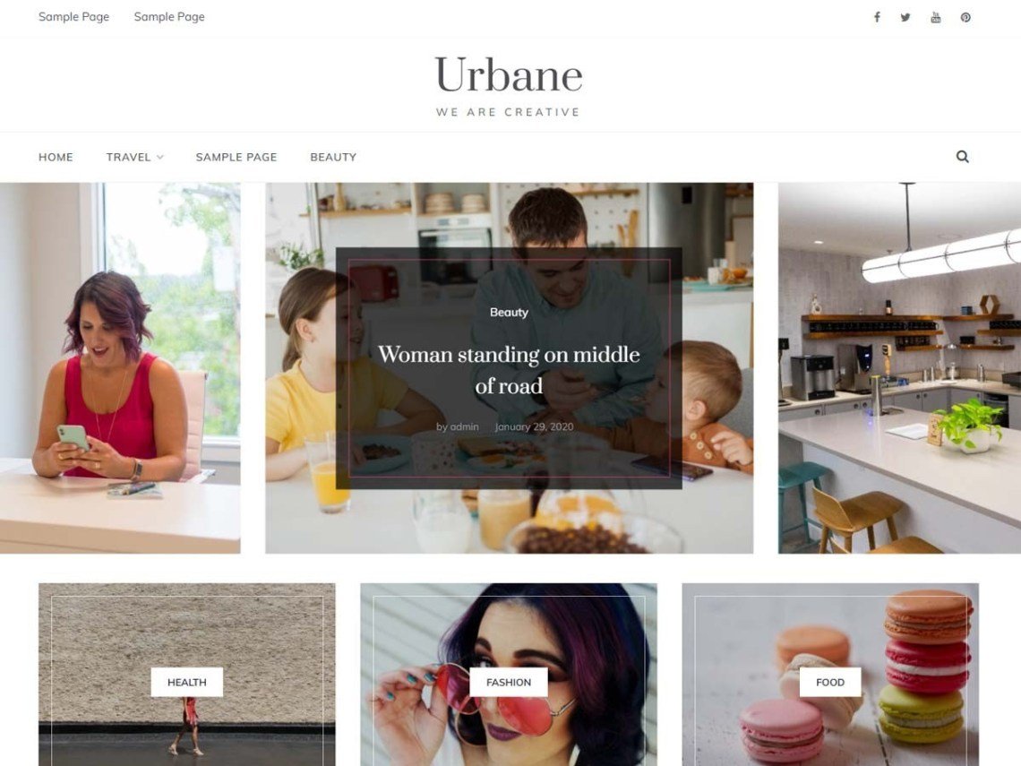 Urbane Free WordPress blog theme