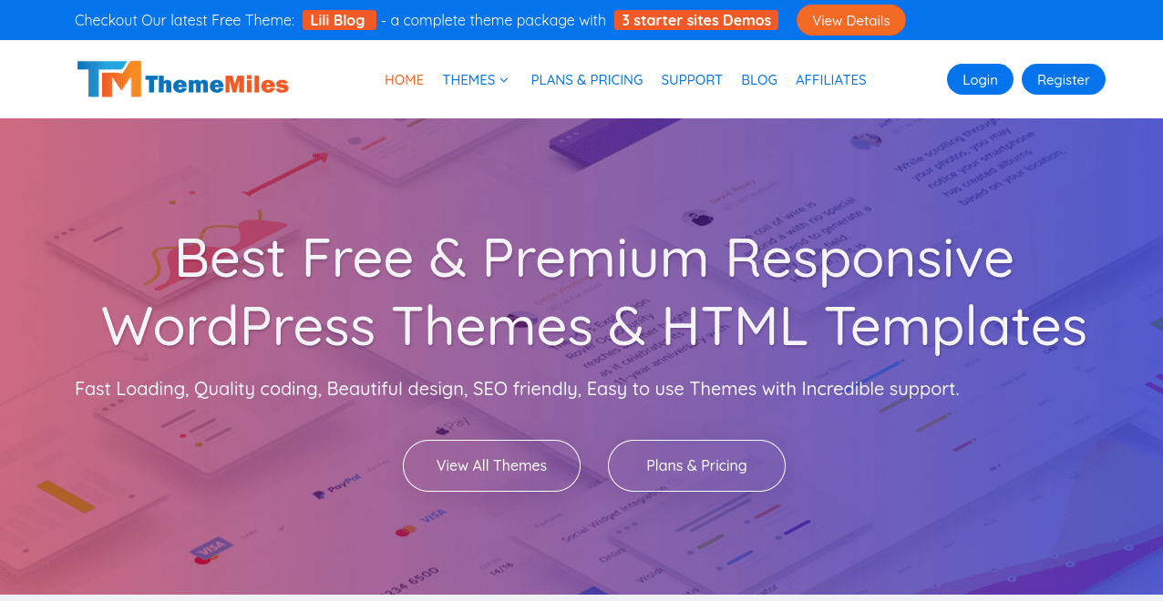 seo techniques- desktop view of thememiles