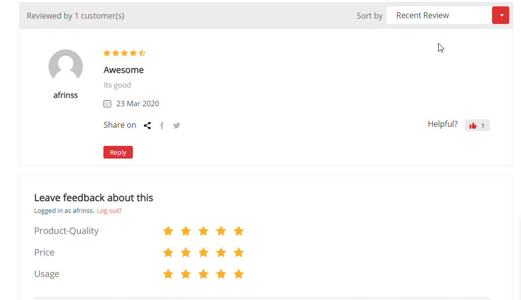 Reviews for WooCommerce- ReviewX