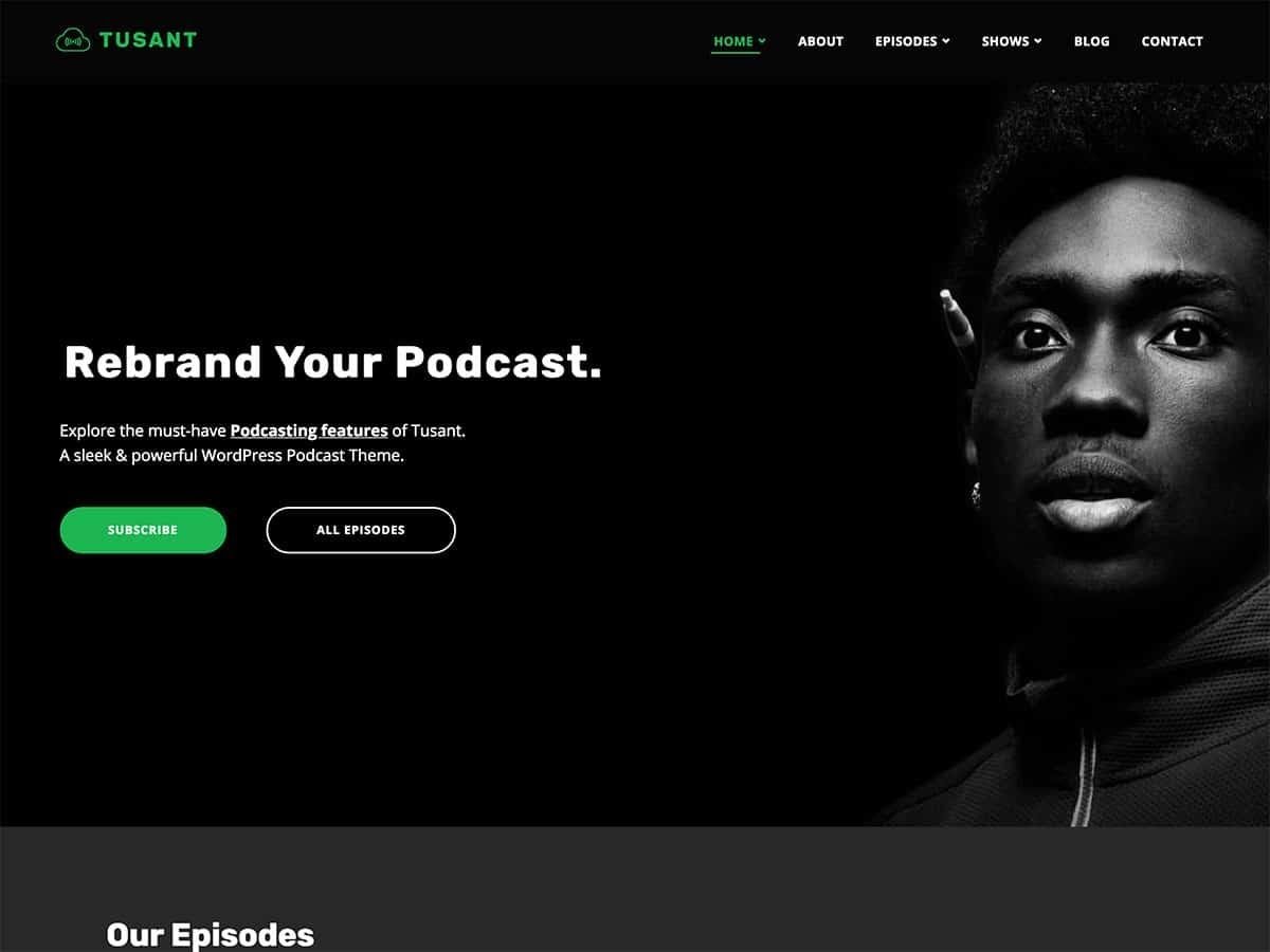 Tusant-Best podcast wordpress theme