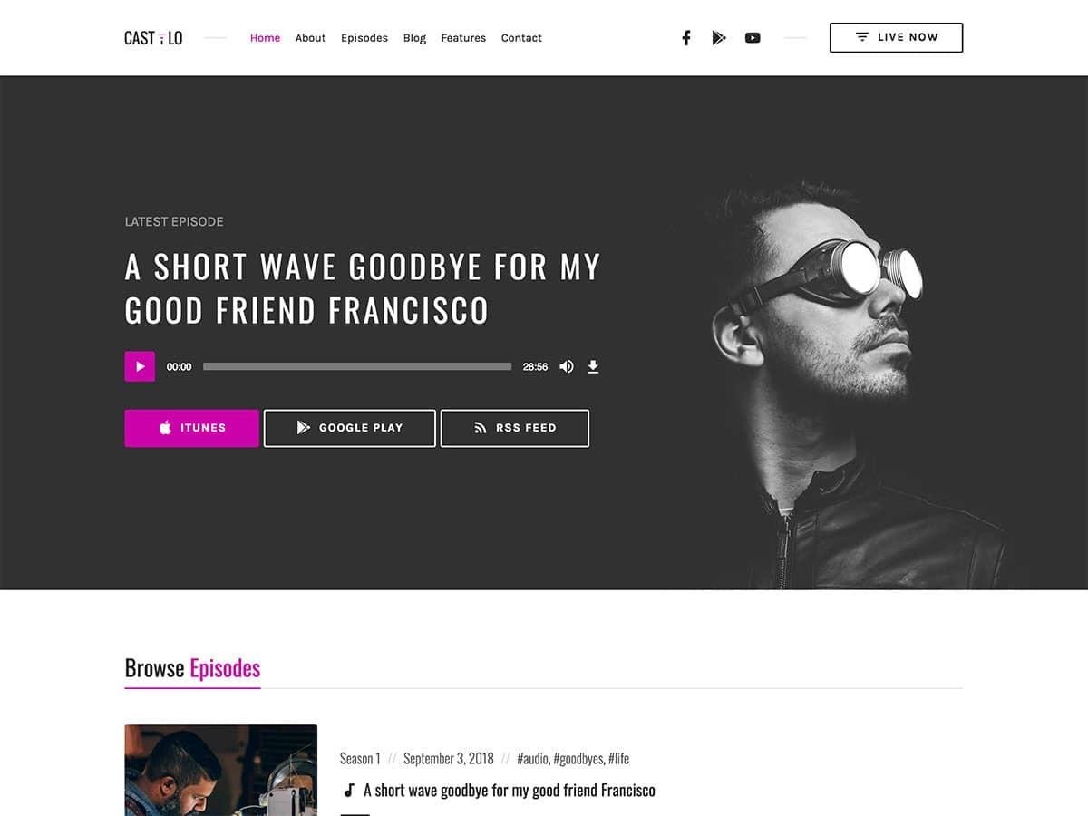 Castilo-Best podcast wordpress theme