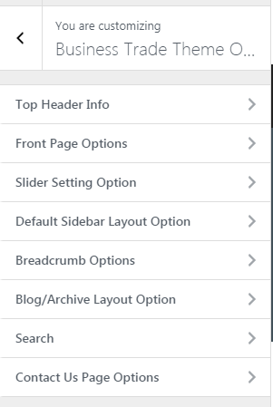 Front Page Options