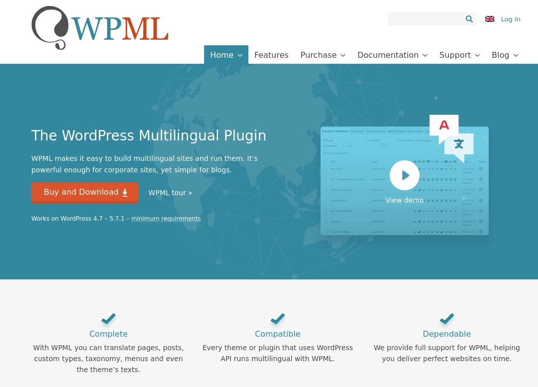 translate a website-wpml plugin