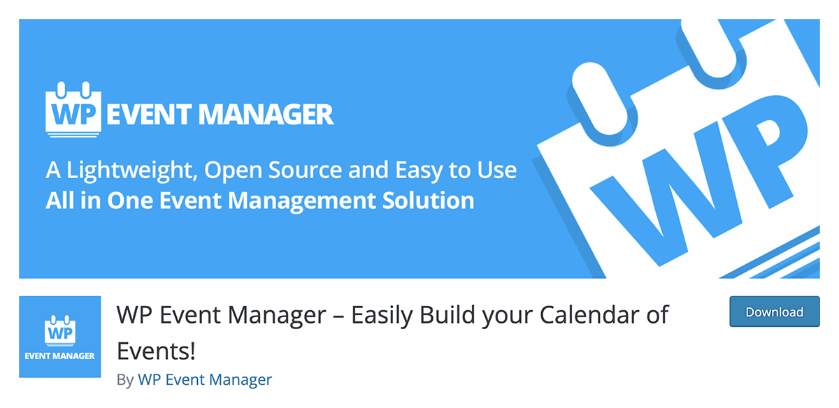 Plugin pentru evenimente WP Event Manager WordPress