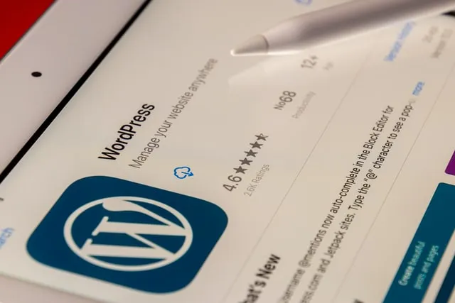 صورة لتطبيق WordPress على جهاز لوحي